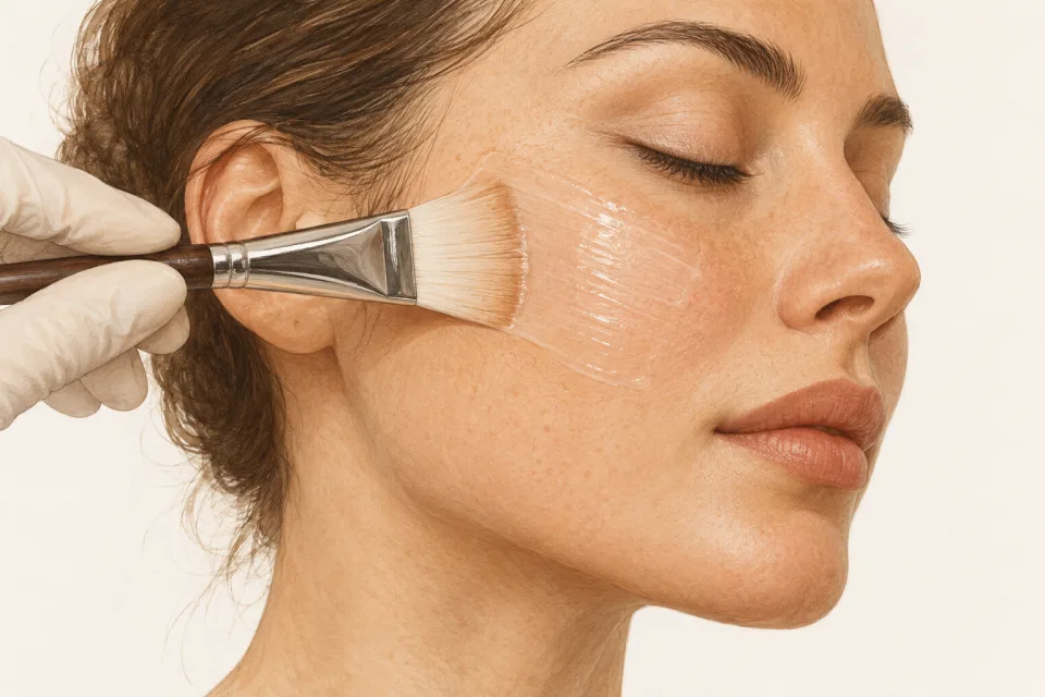 Ilustração demonstrativa de Peeling