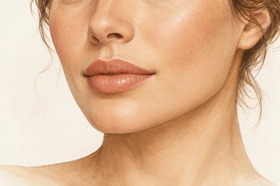 Ilustração demonstrativa de Preenchimento facial